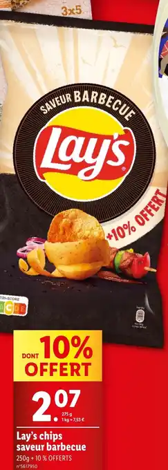 Lidl Lay's chips saveur barbecue offre