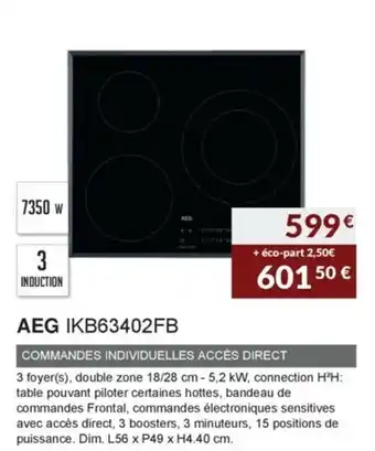 Copra Aeg IKB63402FB offre