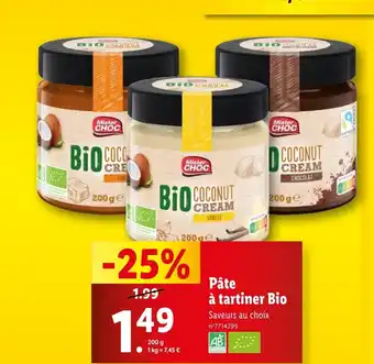 Lidl Pâte à tartiner Bio offre