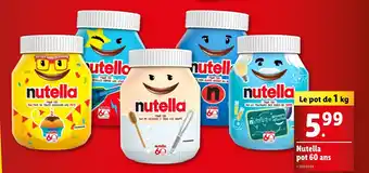 Lidl Nutella pot 60 ans offre