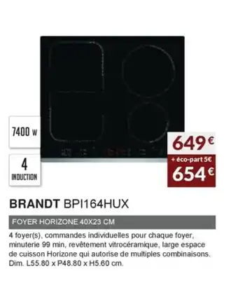 Copra Brandt BPI164HUX offre