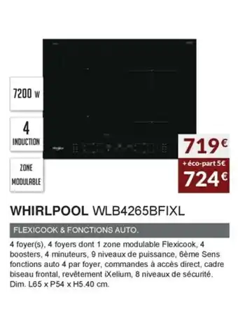 Copra Whirlpool WLB4265BFIXL offre