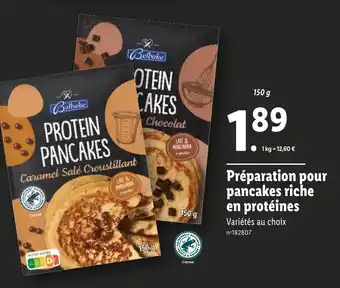 Lidl Préparation pour pancakes riche en protéines offre