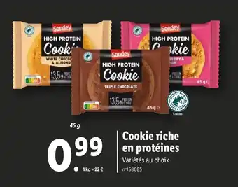 Lidl Cookie riche en protéines offre