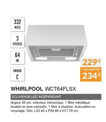 Copra Whirlpool WCT64FLSX offre