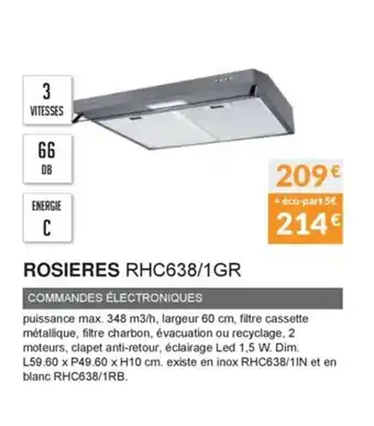 Copra Rosieres RHC638/1GR offre