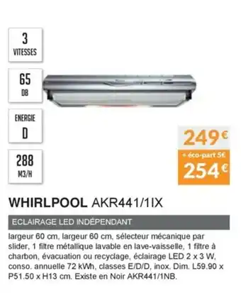 Copra Whirlpool AKR441/1IX offre