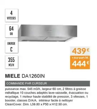 Copra Miele DA1260IN offre