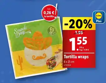 Lidl Tortilla wraps offre