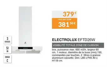 Copra Electrolux EFTD26W offre
