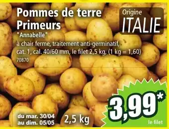 Norma Pommes de terre Primeurs offre