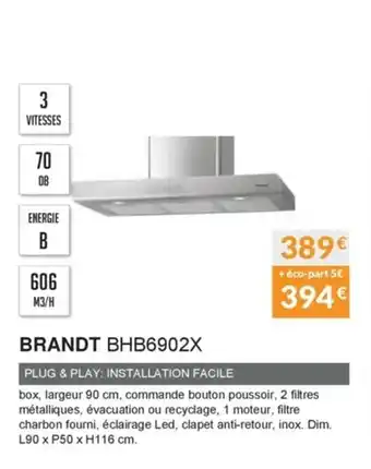 Copra Brandt BHB6902X offre