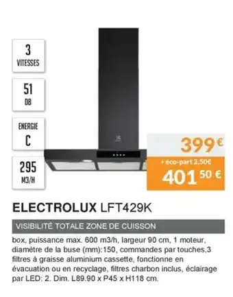 Copra Electrolux LFT429K offre