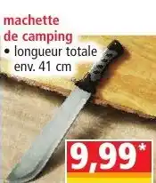 Norma machette de camping offre