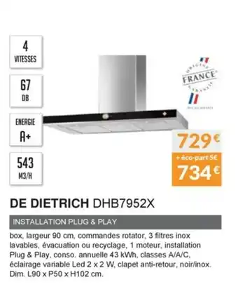 Copra De dietrich DHB7952X offre