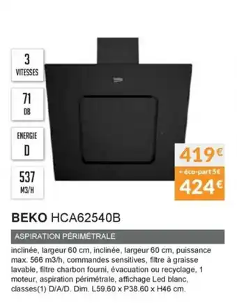 Copra Beko HCA62540B offre