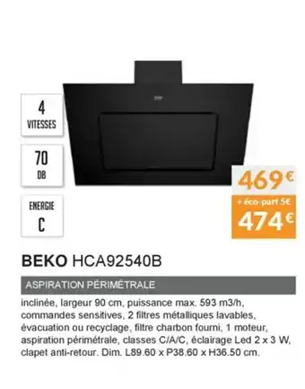 Copra Beko HCA92540B offre