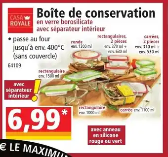 Norma Boîte de conservation offre