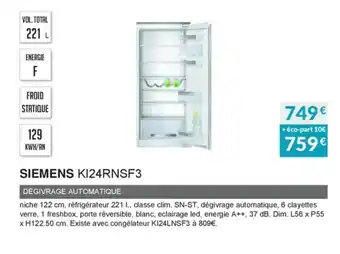 Copra Siemens KI24RNSF3 offre