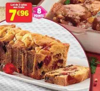 Maximo Lot de 2 cakes aux fruits offre