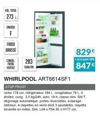 Copra Whirlpool ART6614SF1 offre