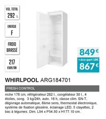 Copra Whirlpool ARG184701 offre