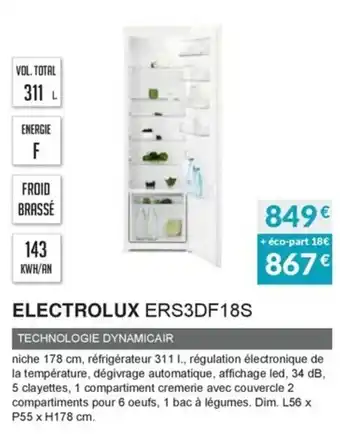 Copra Electrolux ERS3DF18S offre