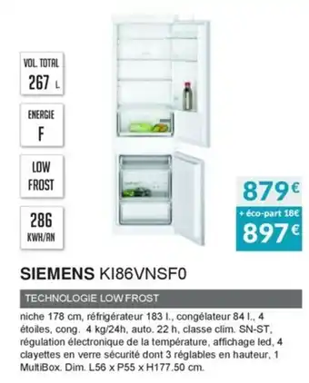 Copra Siemens KI86VNSF0 offre