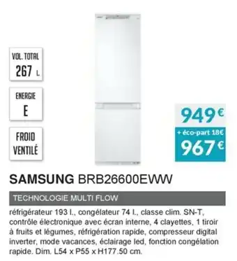 Copra Samsung BRB26600EVVVV offre