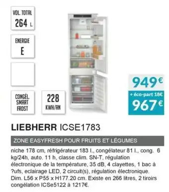 Copra Liebherr ICSE1783 offre