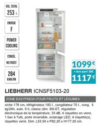 Copra Liebherr ICNSF5103-20 offre