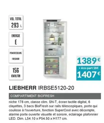 Copra Liebherr IRBSE5120-20 offre
