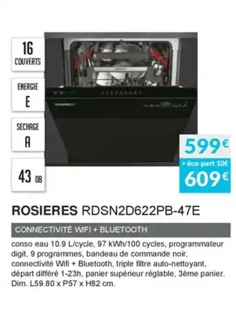 Copra Rosieres RDSN2D622PB-47E offre