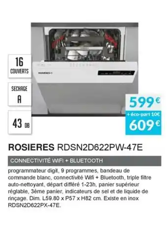 Copra Rosieres RDSN2D622PW-47E offre