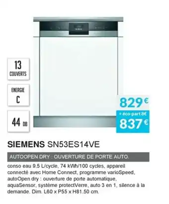 Copra Siemens SN53ES14VE offre