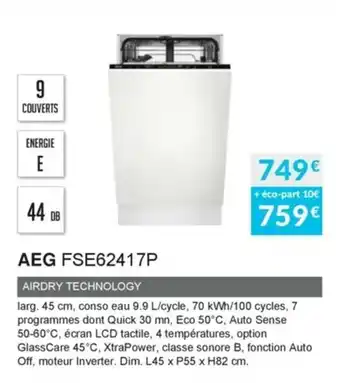 Copra Aeg FSE62417P offre