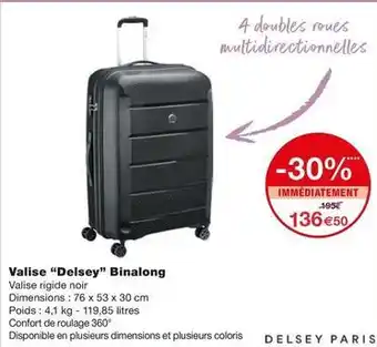 Monoprix Delsey - valise binalong offre