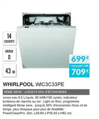 Copra Whirlpool WIC3C33PE offre