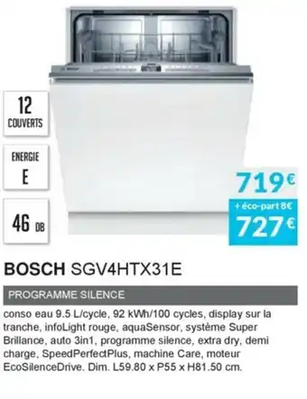 Copra Bosch SGV4HTX31E offre