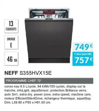 Copra Neff S355HVX15E offre
