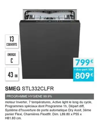 Copra Smeg STL332CLFR offre