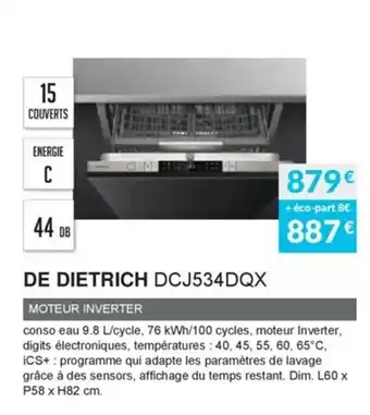 Copra De dietrich DCJ534DQX offre
