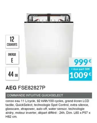 Copra Aeg FSE82827P offre