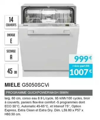 Copra Miele G5050SCVi offre