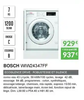 Copra Bosch WIW24347FF offre
