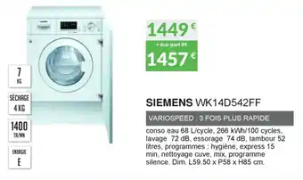 Copra Siemens WK14D542FF offre