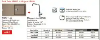 Pack evier MARIS + mitigeur URBAN