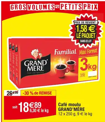 Cora x Carrefour GRAND’MÈRE Café moulu offre