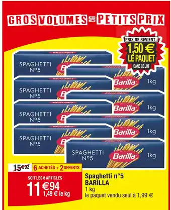 Cora BARILLA Spaghetti n°5 offre