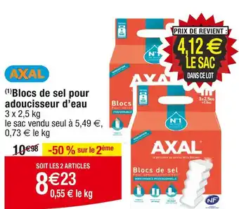 Cora AXAL (1)Blocs de sel pour adoucisseur d’eau offre